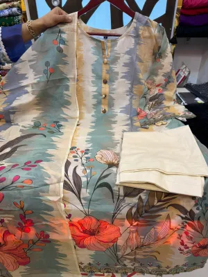 Swizz Lawn Soft Floral Dress